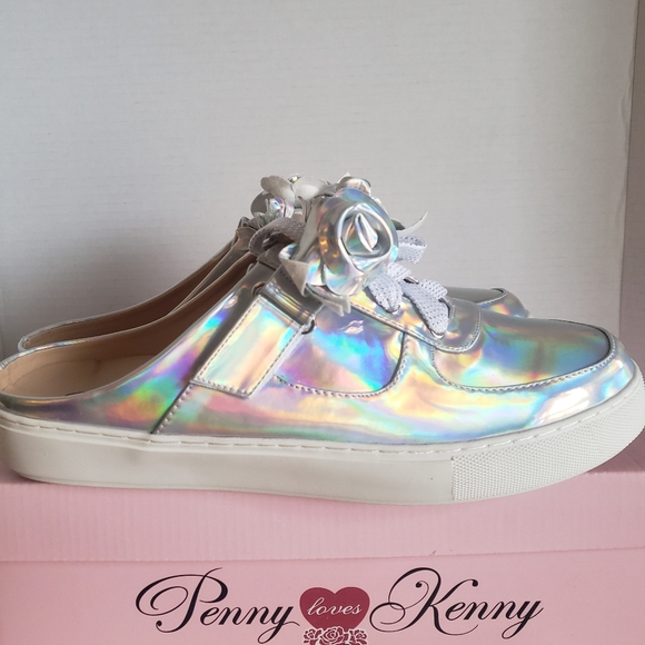 Chrome mirror metallic mule sneakers Size 12 - Picture 5 of 7